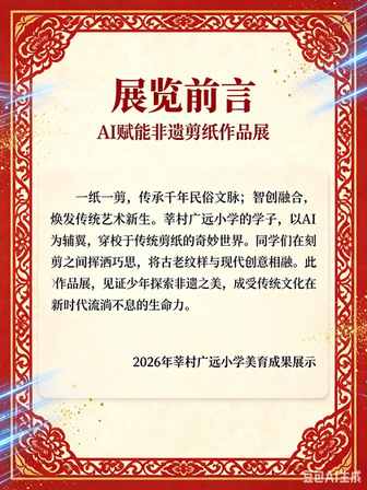 AI赋能非遗剪纸作品展